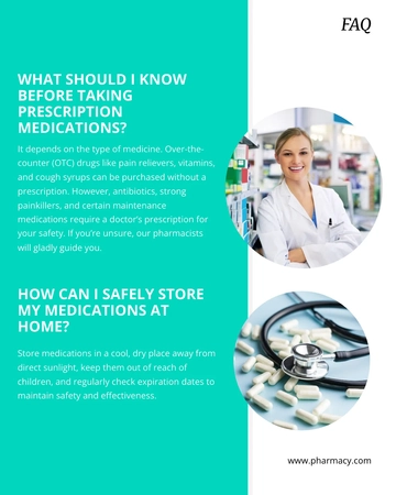 Free Pharmacy FAQ Instagram Post Template to Edit Online