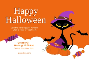 Free Orange Halloween Banner Template to Edit Online