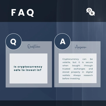 Free Crypto FAQ Instagram Post Template to Edit Online