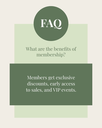 Free Membership FAQ Instagram Post Template to Edit Online