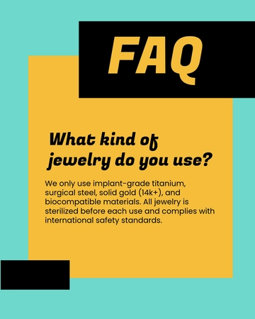 Free Piercing FAQ Facebook Post Template to Edit Online