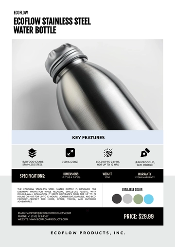 Free Product Fact Sheet Template to Edit Online