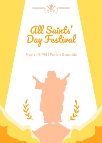 Free Colorful All Saints' Day Festival Template to Edit Online