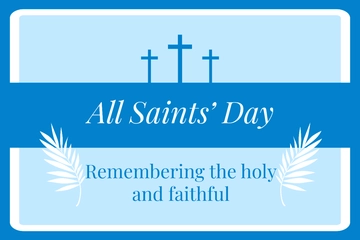 Free All Saints' Day Sign Template to Edit Online