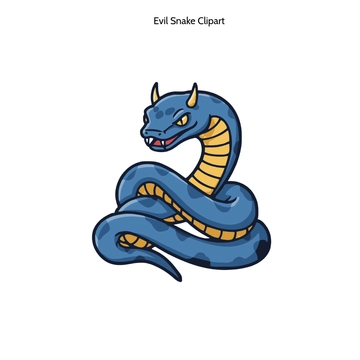 Free Evil Snake Symbol Vector Clipart (PNG, SVG) to Edit Online