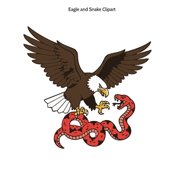 Free Eagle and Snake Silhouette Vector Clipart (PNG, SVG) to Edit Online