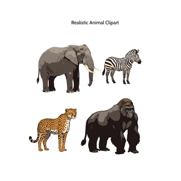 Free Realistic Animal Vector Clipart (PNG, SVG) to Edit Online
