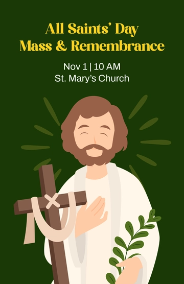 Free All Saints' Day Poster Template to Edit Online