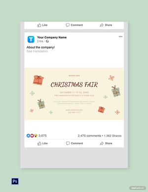 Christmas Fair Facebook Post Template