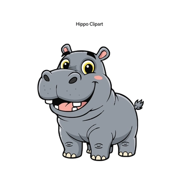 Free Hippo Animal Vector Clipart (PNG, SVG) to Edit Online