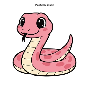 Free Pink Snake Clipart to Edit Online