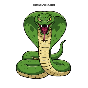 Free Roaring Snake Clipart to Edit Online