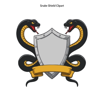 Free Snake Shield Clipart to Edit Online