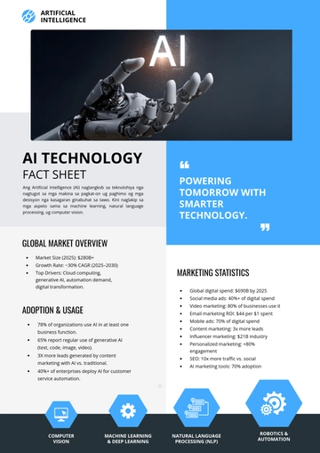 Free Technology Fact Sheet Two Pages Template to Edit Online