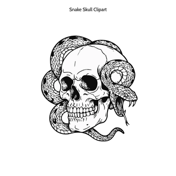 Free Snake Skull Clipart to Edit Online