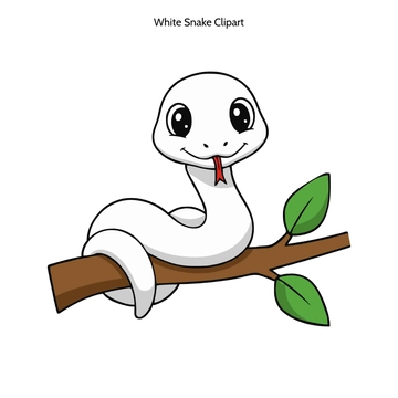 Free White Snake Clipart to Edit Online