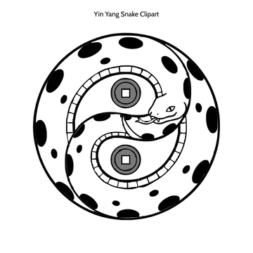 Free Yin Yang Snake Clipart to Edit Online