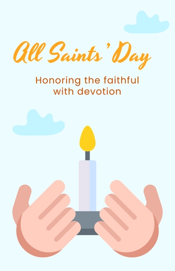 Free Simple All Saints' Day Art Template to Edit Online