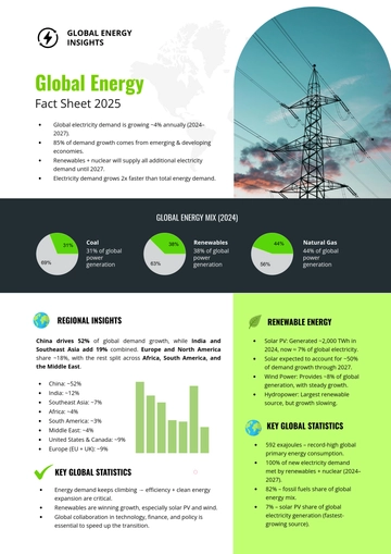 Free Energy Fact Sheet Template to Edit Online