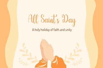 Free All Saints' Day Holiday Template to Edit Online