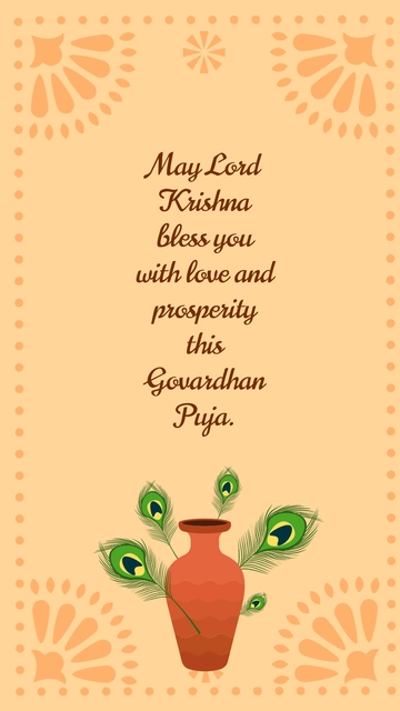 Free Beautiful Govardhan Puja Template to Edit Online