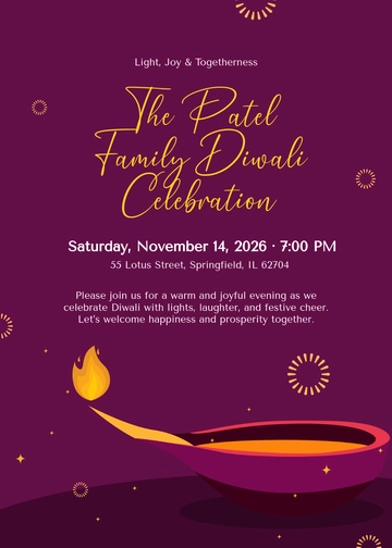 Diwali Celebration Invitation Template to Download
