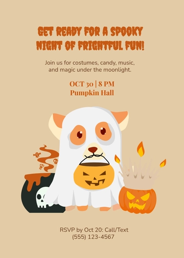 Free Happy Halloween Invitation Template to Edit Online