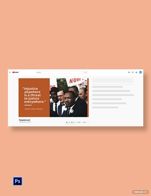 Martin Luther King Day Youtube Thumbnail Template