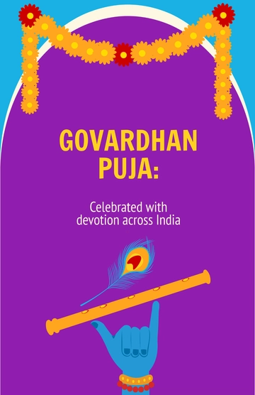 Free Indian Govardhan Puja Template to Edit Online