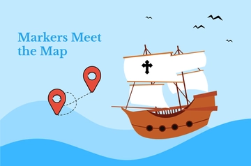 Free Columbus Day Cartoon Banner Template to Edit Online