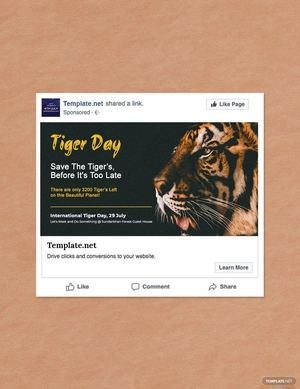 International Tiger Day Facebook Post Template