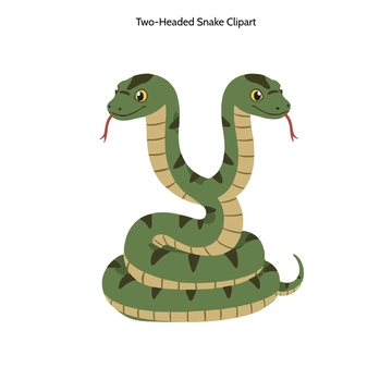 Free Two-Headed Snake Clipart to Edit Online