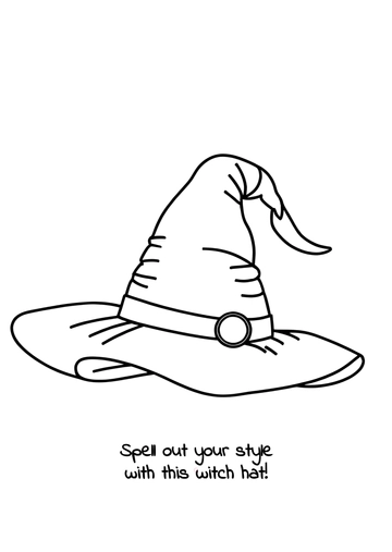 Free Halloween Witch Hat Drawing Template to Edit Online