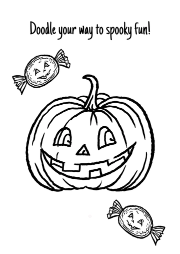Free Halloween Doodle Drawing Template to Edit Online