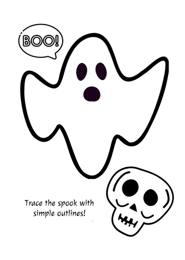 Free Halloween Outline Drawing Template to Edit Online
