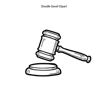 Free Doodle Gavel Drawing Vector Clipart (PNG, SVG) to Edit Online