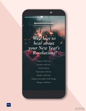 Free New Year's Resolution Instagram Story Template to Edit Online