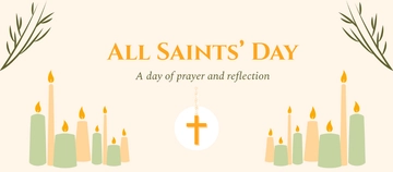 Free All Saints' Day Facebook Cover Template to Edit Online