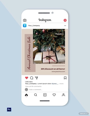 Annual Christmas Sale Instagram Post Template