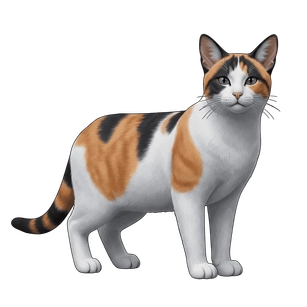 Free Aegean 3d Digital Vector Cat Clipart Template to Edit Online