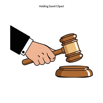 Free Holding Gavel Cartoon Vector Clipart (PNG, SVG) to Edit Online