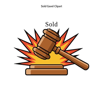 Free Sold Gavel Cartoon Vector Clipart (PNG, SVG) to Edit Online