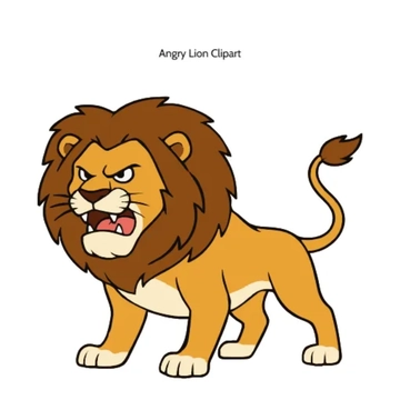 Free Angry Lion Vector Clipart (PNG, SVG) to Edit Online