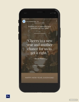 New Year Wishes Instagram Story Template