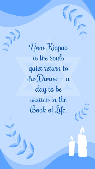 Free Yom Kippur Quotes Template to Edit Online
