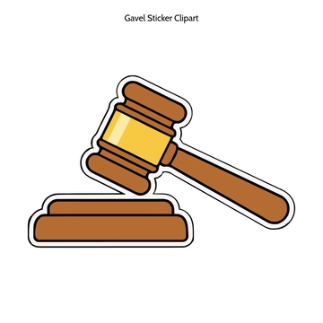 Free Gavel Sticker Vector Clipart (PNG, SVG) to Edit Online