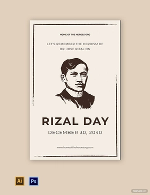 Free Rizal Day Poster Template to Edit Online