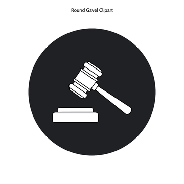 Free Round Gavel Outline Vector Clipart (PNG, SVG) to Edit Online