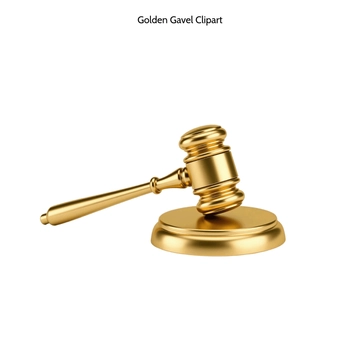 Free Golden Gavel 3D Vector Clipart (PNG, SVG) to Edit Online