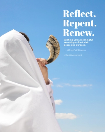 Free Minimalist Yom Kippur Template to Edit Online